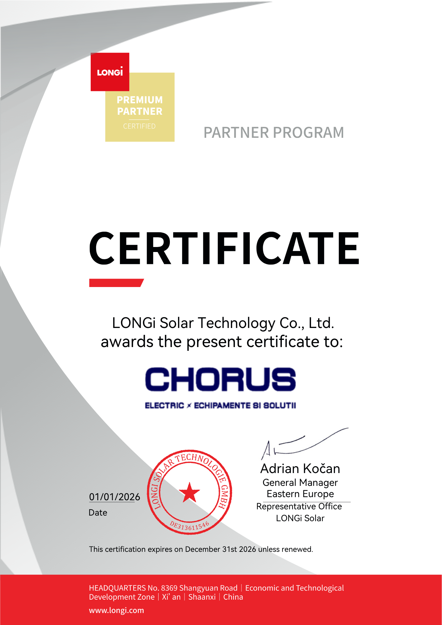 Anexa Certificat 